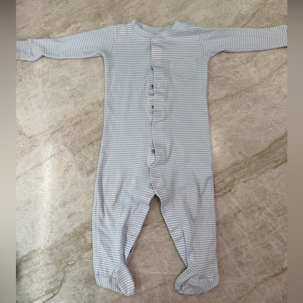 Kissy Kissy Footie Classic Striped Blue size 12-18 months